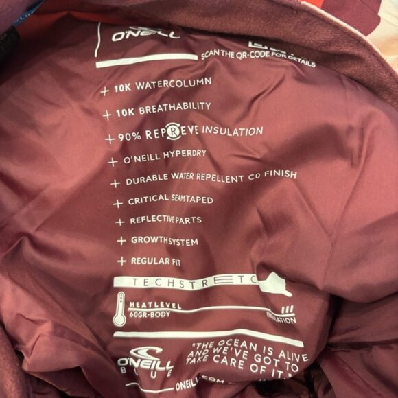 NWT O'NEILL Girls Charm printed Snow Pants Purple Hiking Camo Size 12 Snowboard - Picture 6 of 12